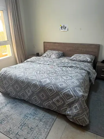 King size bed frame with matress 200x200 cm