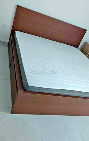Ikea Malm bed with mattress queen size