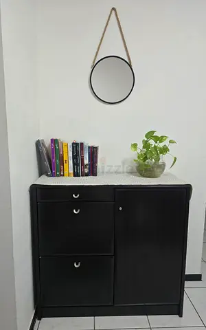 Shoe Rack, Storage Cabinet with Drawers and Side Cupboard - Good Condition