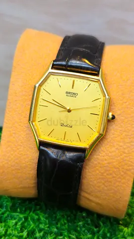 Seiko Dolce Gold-Tone Men's Dress Watch with Black Leather Strap(Used)NO BOX NO PAPER