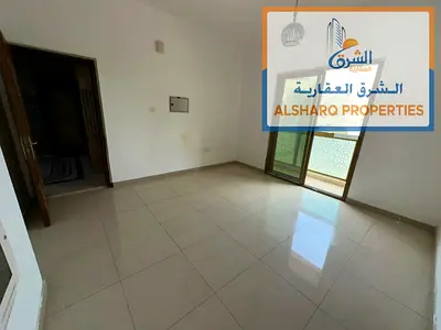 Annual Studio for Rent in the Second Building from Ajman Corniche with Balcony and Prime Location