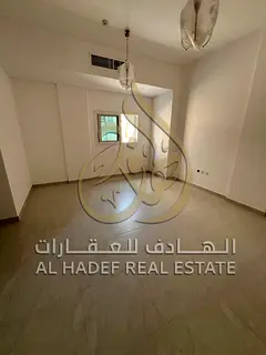 One bedroom and living room apartment, first occupancy in Al Butina, 2 bathrooms, spacious, central
