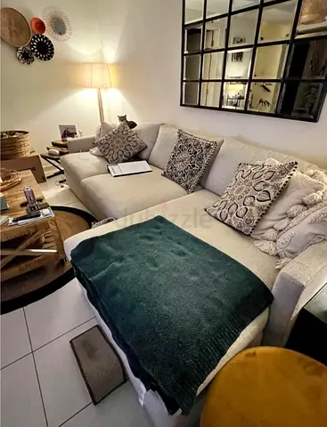 Crate&barrel lounge deep L shape sofa