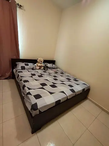 EXCELLENT KING size platform bed frame With-mattress & 3-Door Wardrobe in good condition 6months old