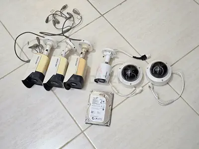 Hikvision IP Cameras (4MP) 2 Dome + 1 Bullet (6MP) + 3 Analog (5MP) (Used) with Free delivery