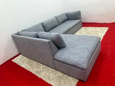 As perfect condition pottery barn lshape sofa