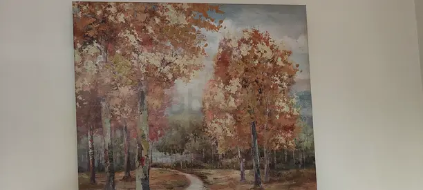 Impressionist Autumn Forest Canvas Wall Art