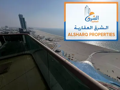 شقة 3 غرف وصالة بإطلالة بحرية مباشرة على كورنيش عجمان مع غرفـة خادمة وبلكونتين _قريب من الخدمات _وقرب مخرج دبي
