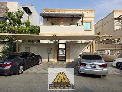 للبيع فيلا  مع الكهرباء والمياه والمكيفات 4 غرف ماستر بمنطقة الزاهية على طريق محمد بن زايد خلف مجمع المحلات