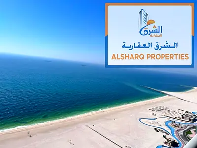 Two bedrooms and a living room, sea view, large area, balcony with open view, gym, swimming pool, parking, sauna, excellent location close to services