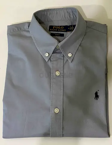 Polo Ralph Lauren slim fit light blue button-down shirt, size M