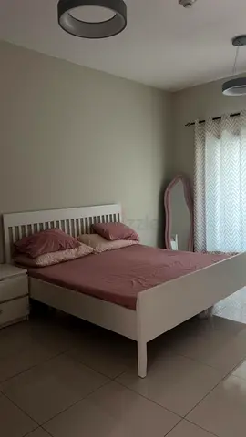 White wooden bed frame (180x200 cm) - IDANÄS style