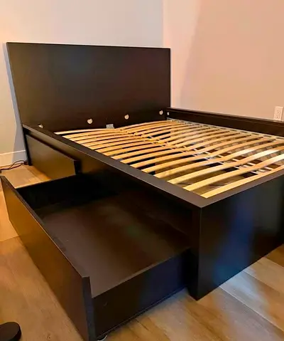 Ikea Malm bed with mattress king size