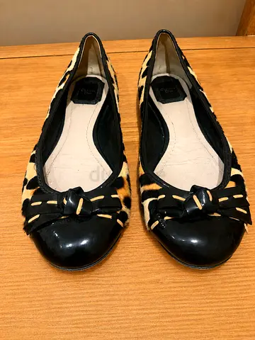 Authentic Christian Dior Leopard Print Ballet Flats – Size 38