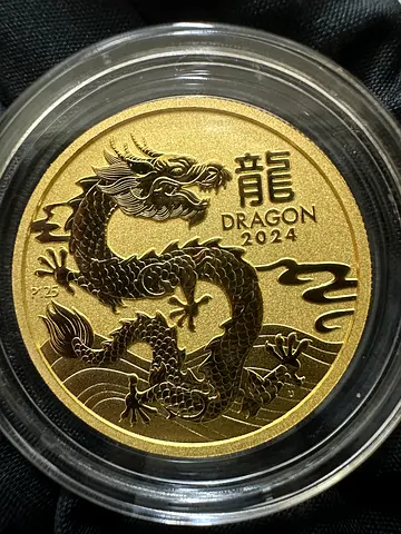 2024 Australia Lunar Dragon 1 Ounce premium Gold