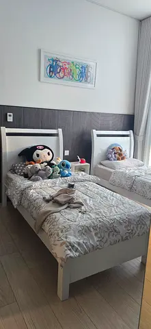 White Twin Bed Set for Kids with Mattress