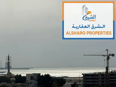 Two bedrooms, living room, two bathrooms, balcony, central air conditioning, free maintenance, Ajman Corniche
