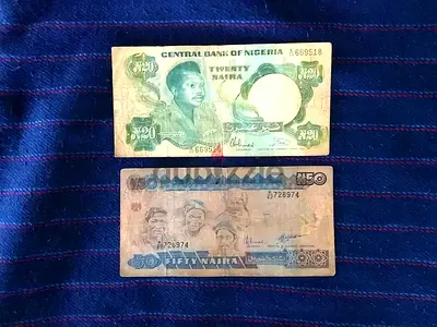 2 RARE VINTAGE NIGERIA BANKNOTES