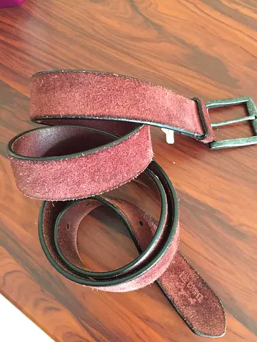 Lee Cooper Burgundy Suede Belt