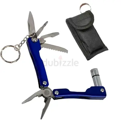 Compact multipurpose pocket multitool with pouch - used