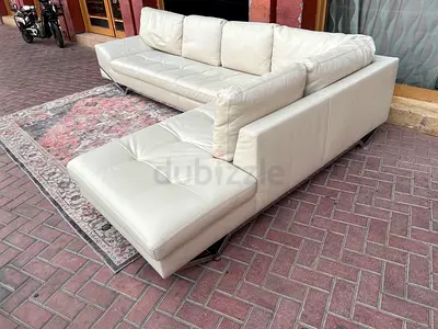 Comfortable Rochee bobies Original Leather Sofa Beige