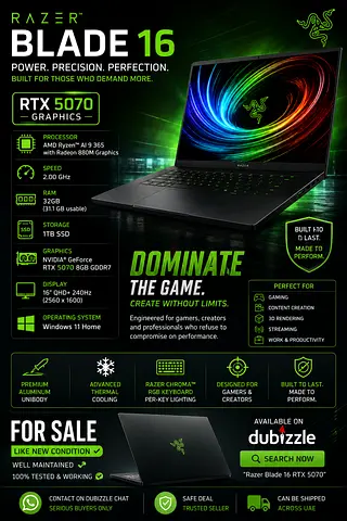 Razer Blade 16 AMD Ryzen AI 9 365 processor