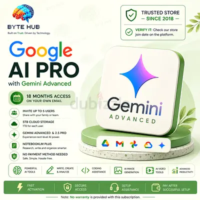 🚀 Google AI Pro / Gemini – 18 Months | Own Email | 5 TB | 6 User