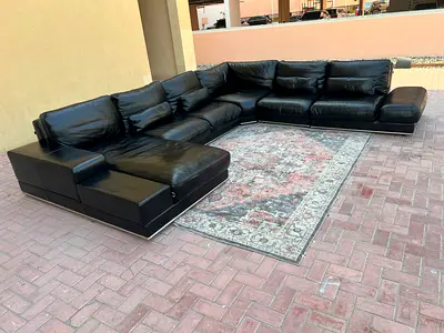 One of the heights brand Marina home Real Leather U Shape Sofa Perfect Condition