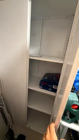 White Multi-Compartment Storage Cabinet