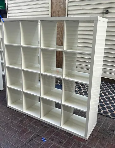 White 4x4 Cube Storage Shelving Unit - Room Divider/Bookcase