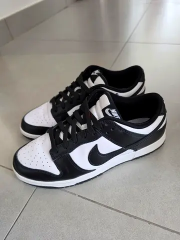 Black & White Nike Dunk Low sneakers - used, good condition