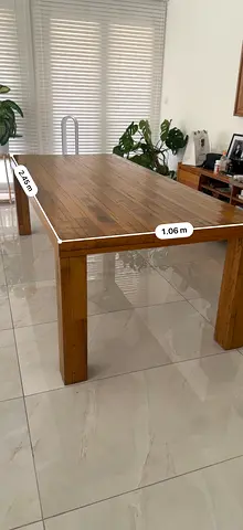 Solid Wood Dining Table - 2.45m x 1.06m