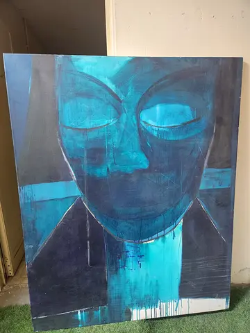 Extra Large Modern Abstract Portrait Canvas Painting (120 cm x 150 cm)