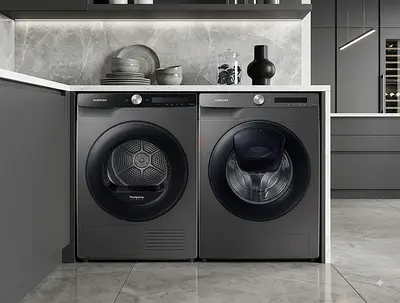Samsung 9kg Front Load Washer & Heat Pump Dryer Set – Dark Gray | Excellent Condition