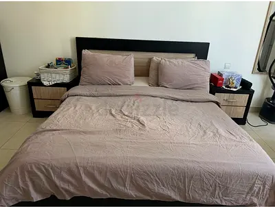 Queen bed frame with headboard good condition