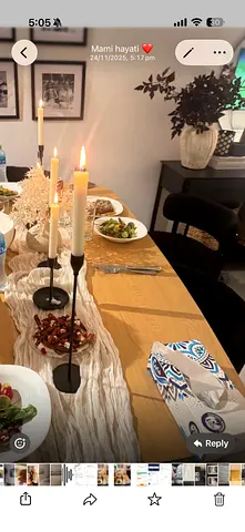 Wooden dining table with 6 black upholstered chairs - used in a 2 person household. Super stylish