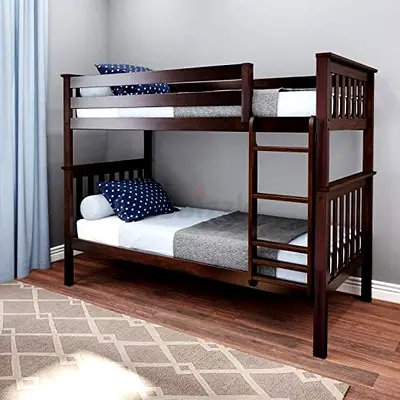Brand New Solid Wood Double Bunk Bed with Ladder (Colours Available)