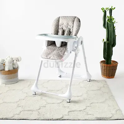 Adjustable Baby High Chair with Patterned Seat