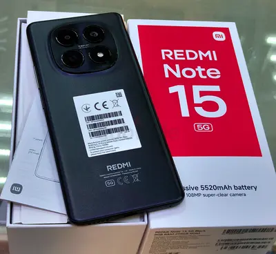 Xiaomi Redmi Note 15 5G - Black, Unboxed with Box and Accessories