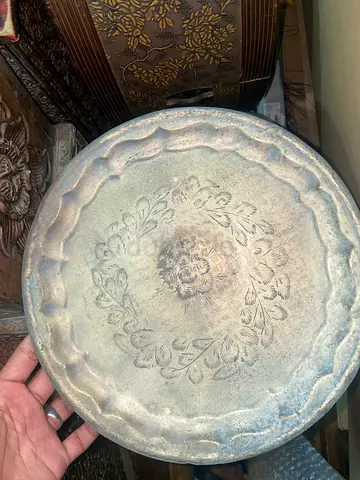 Vintage antique brass plate