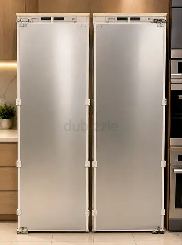 Pair of Built-in Siemens Integrated Fridge Freezer  sets Doors (Panels) - Stainless Look