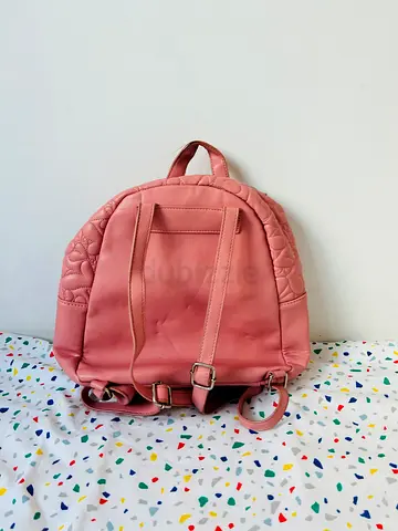 Betsey Johnson Pink Quilted Backpack featuring a heart-patterned stitch  - brand new, not used