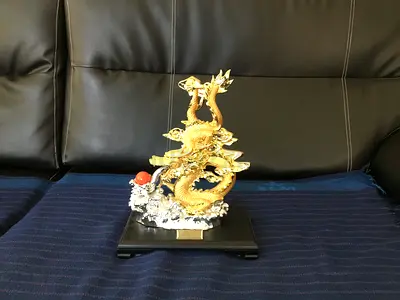 Chinese Feng Shui Flying Dragon Statue Figure