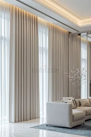 Milky and ash White Curtains available