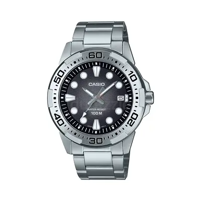 Casio MTD-140D-1AVDF Men's Stainless Steel Watch - Water Resistant 100M