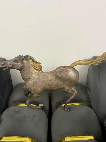 Vintage Decorative Winged Horse Statue - Brass/Metal Finish