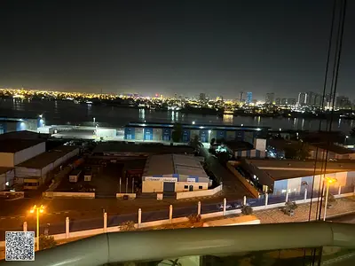 متاح للإيجار السنوي – استديو مفروش–أبراج الأورينت | شارع الميناء – عجمان