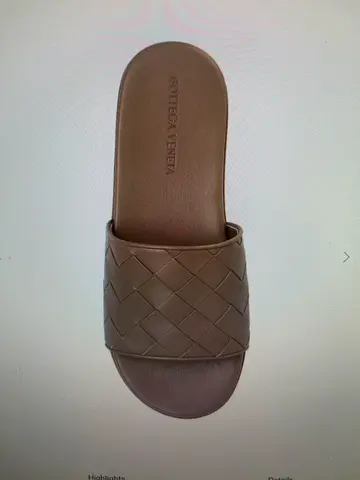 Bottega Veneta Intrecciato Leather Slide Sandal - Size US (please ask for size) Size 43