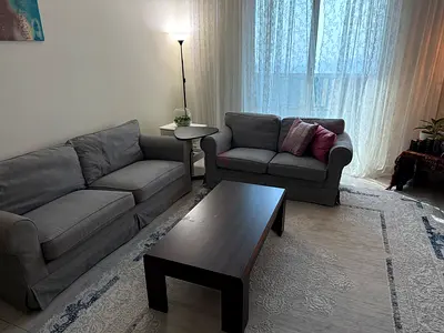 Grey 3-seater and 2-seater Sofa Set with Coffee Table