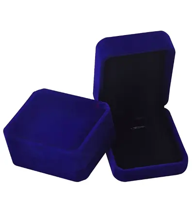 Blue velvet ring/jewelry presentation boxes